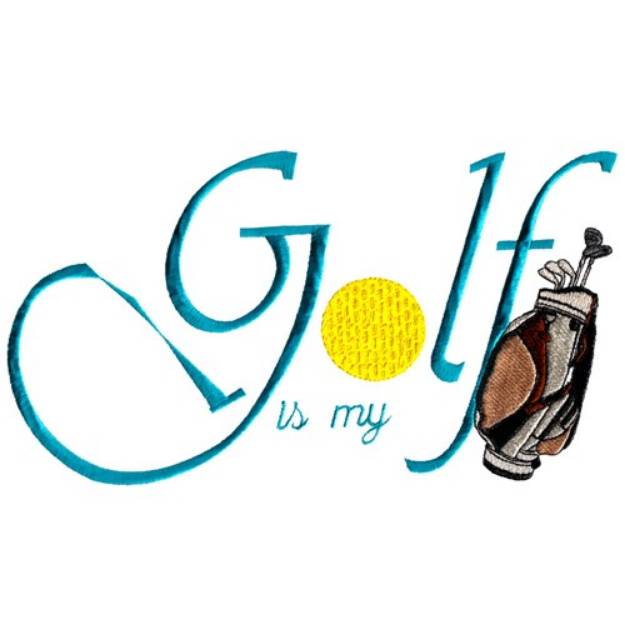 Picture of Golf is my Bag Machine Embroidery Design