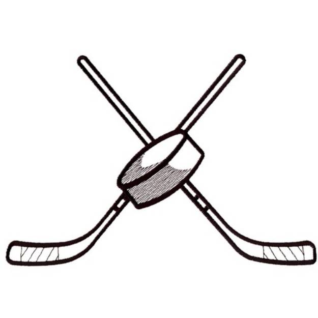 Picture of Hockey Outline Machine Embroidery Design