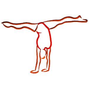 Picture of Gymnast Outline Machine Embroidery Design