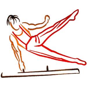 Picture of Gymnast on Pommel Machine Embroidery Design