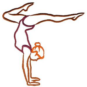 Picture of Female Gymnast Machine Embroidery Design
