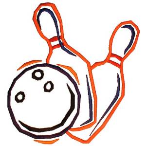 Picture of Bowling Pins & Balls Machine Embroidery Design
