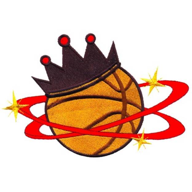 Picture of Basketball King Machine Embroidery Design