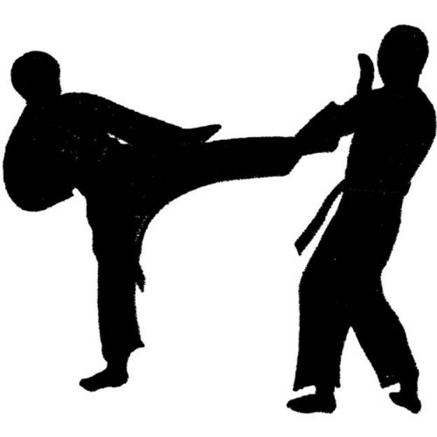 Picture of Karate Silhouette Machine Embroidery Design
