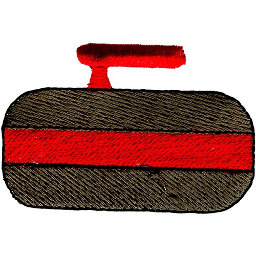Curling Rock Machine Embroidery Design