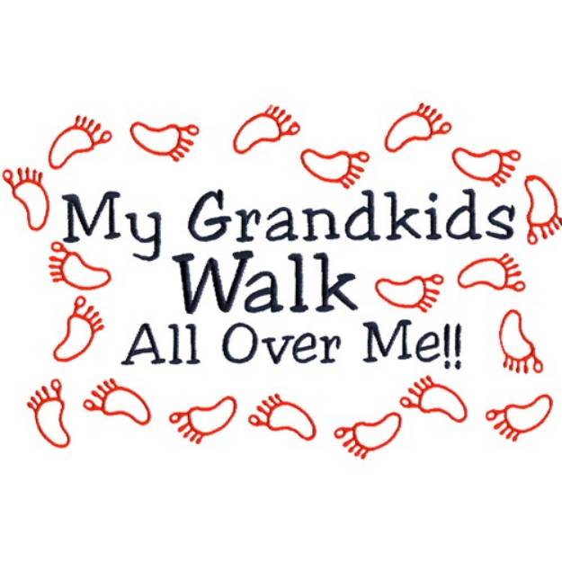 Picture of Grandkids Walk Machine Embroidery Design