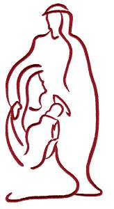 Picture of Nativity Outline Machine Embroidery Design
