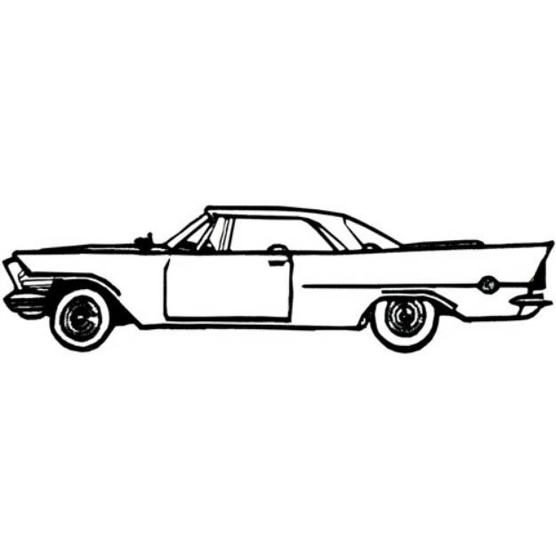 Picture of Classic Car Outline Machine Embroidery Design