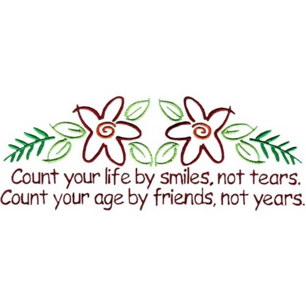 Picture of Count Your Life Machine Embroidery Design