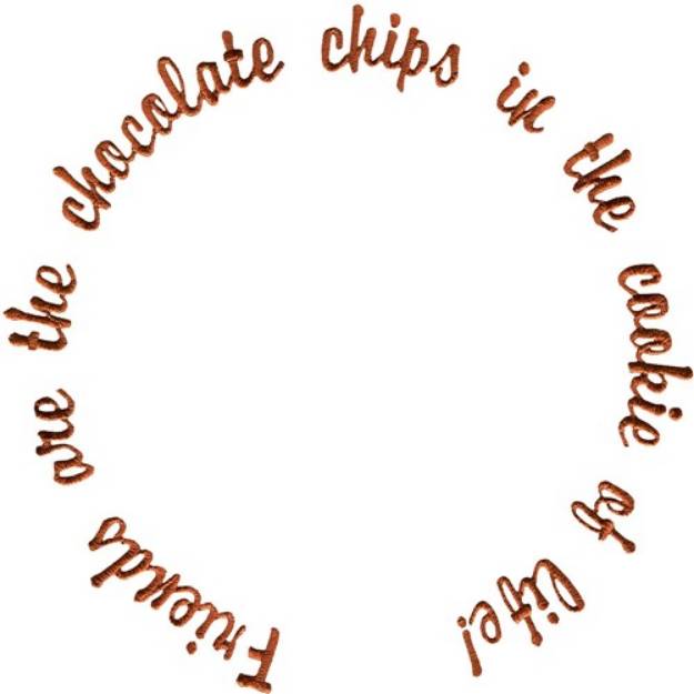 Picture of Friends Chocolate Chips Machine Embroidery Design