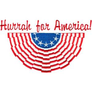 Picture of Hurrah America Machine Embroidery Design