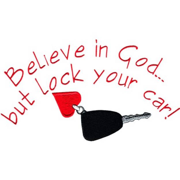 Picture of Lock Your Car Machine Embroidery Design