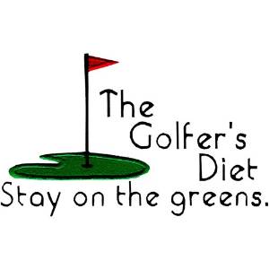 Picture of Golfers Diet Machine Embroidery Design