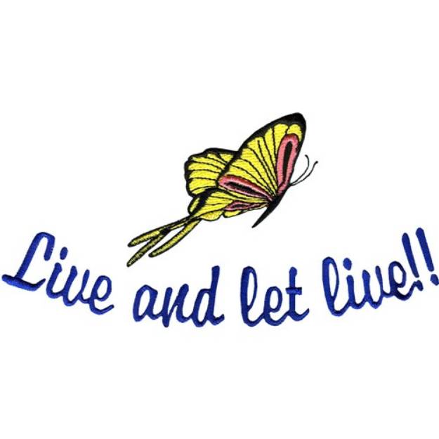 Picture of Let Live Machine Embroidery Design