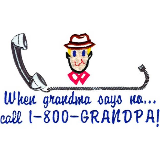 Picture of Call 800-Grandpa Machine Embroidery Design