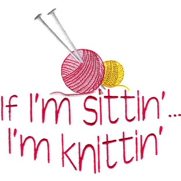 Picture of Sittin & Knittin Machine Embroidery Design