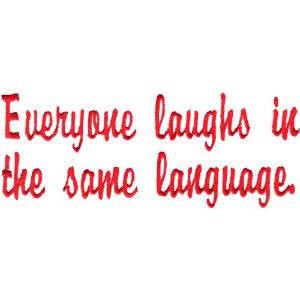 Picture of Laughing Language Machine Embroidery Design