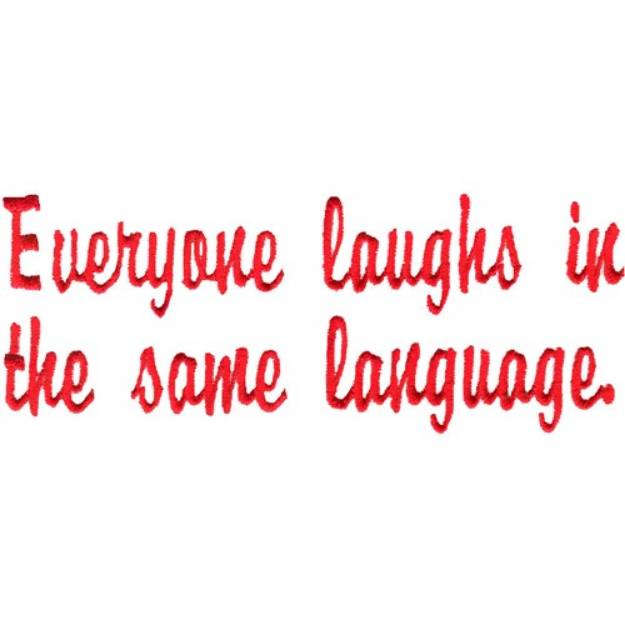 Picture of Laughing Language Machine Embroidery Design