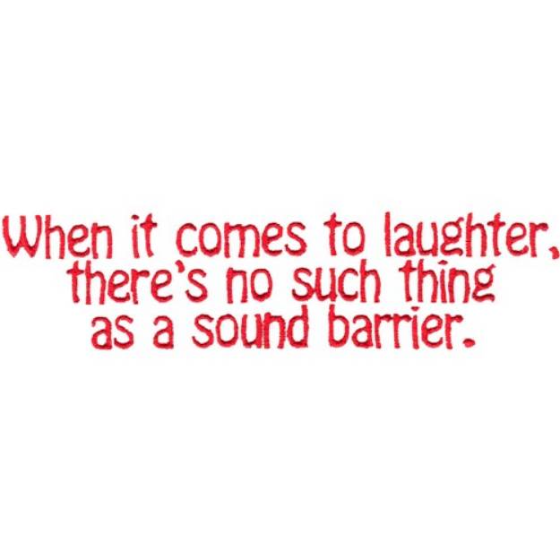 Picture of Laughter Barriers Machine Embroidery Design
