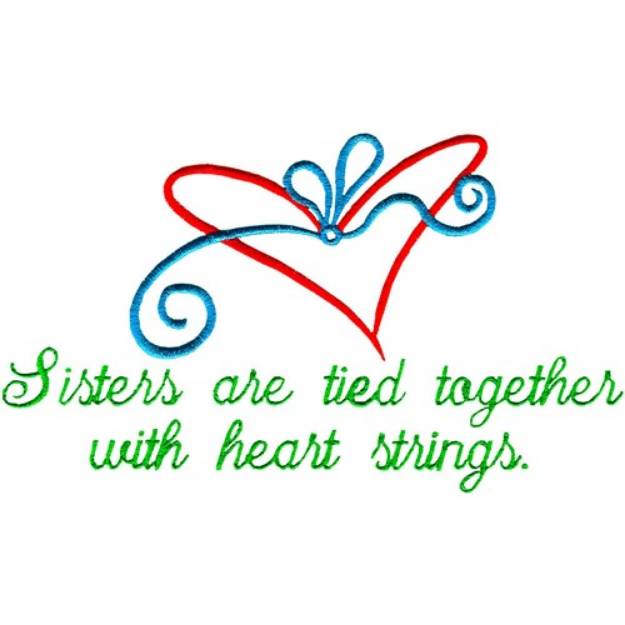 Picture of Sisters are tied Machine Embroidery Design