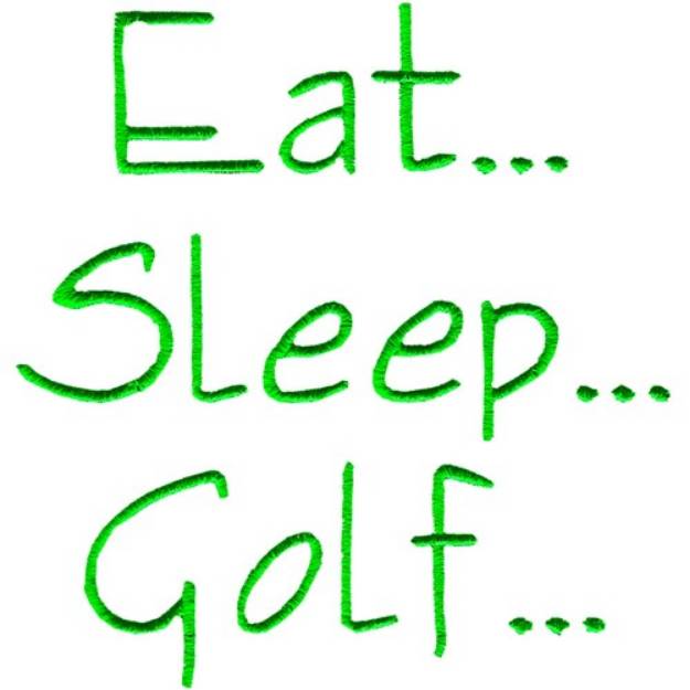 Picture of Eat-Sleep-Golf Machine Embroidery Design