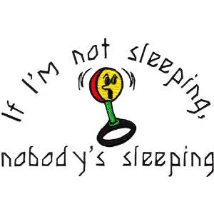 Picture of Nobodys Sleeping Machine Embroidery Design