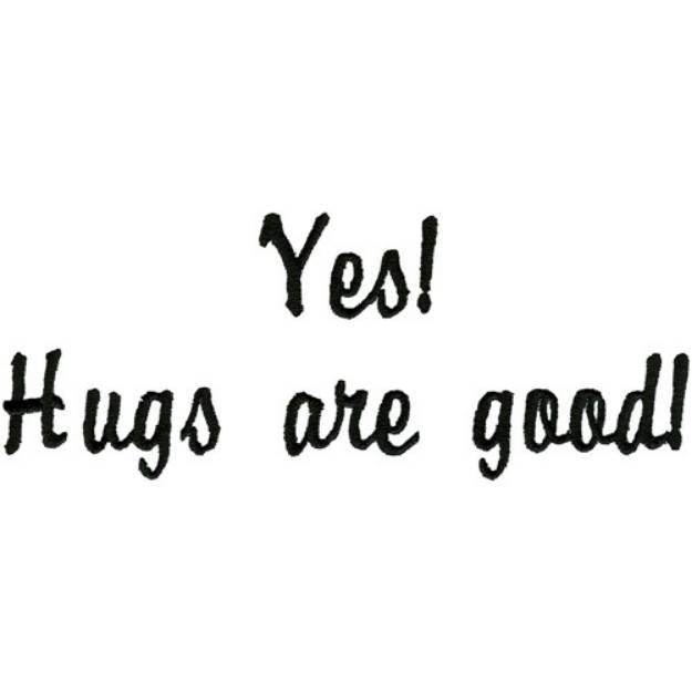 Picture of Hugs Are Good Machine Embroidery Design