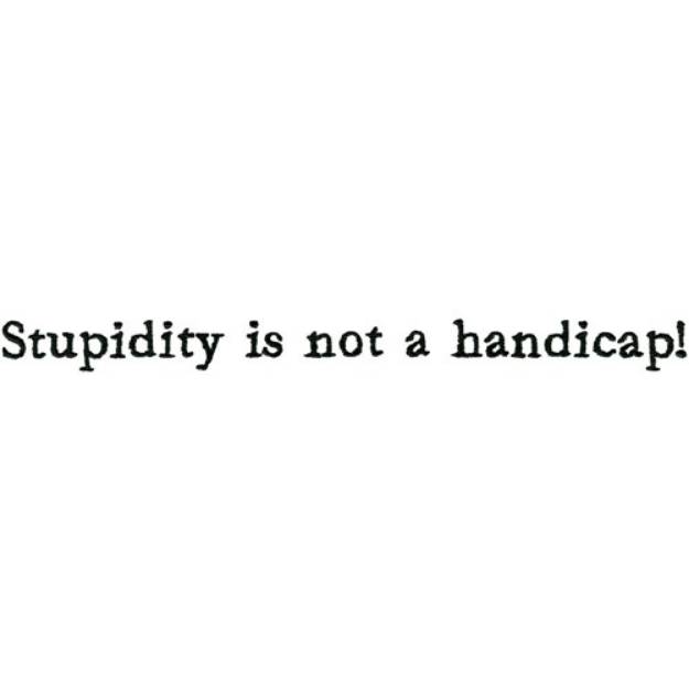Picture of Stupidity Machine Embroidery Design