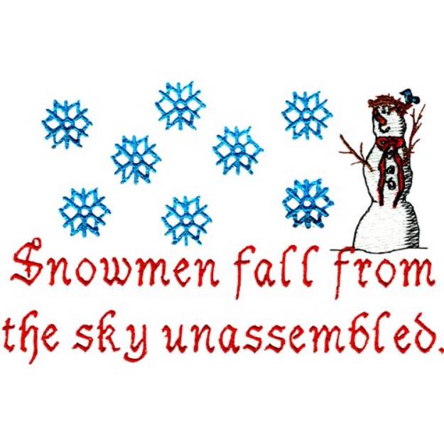 Picture of Snowmen Unassembled Machine Embroidery Design