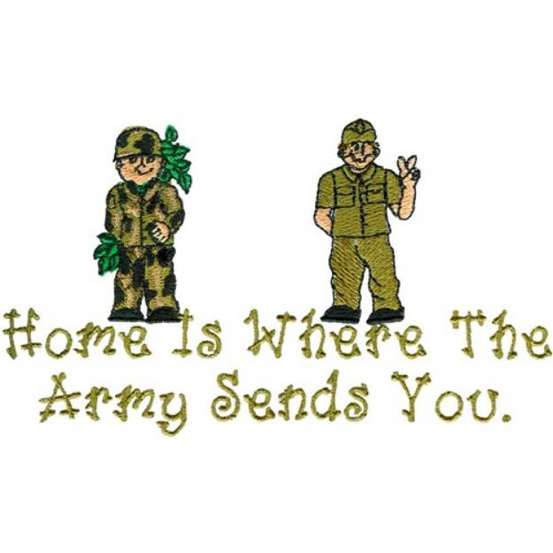 Picture of Army Home Machine Embroidery Design
