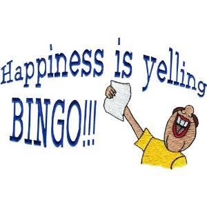 Picture of Happiness Bingo Machine Embroidery Design