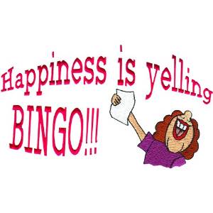Picture of Happiness Bingo Machine Embroidery Design