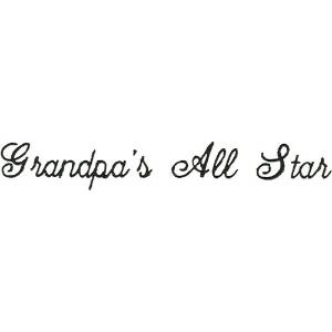 Picture of Grandpas All Star Machine Embroidery Design