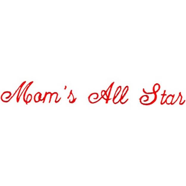 Picture of Moms All Star Machine Embroidery Design