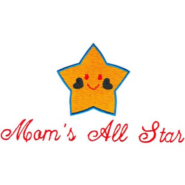 Picture of Moms All Star Machine Embroidery Design