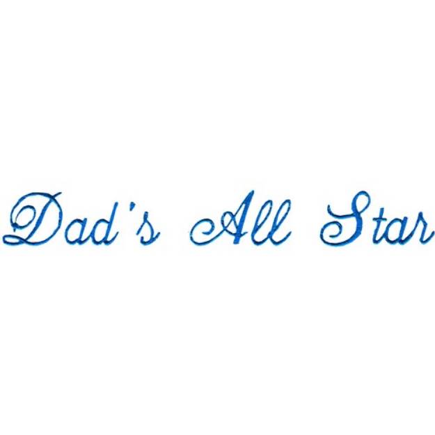 Picture of Dads All Star Machine Embroidery Design