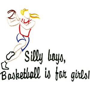 Picture of Basketball Girls Machine Embroidery Design