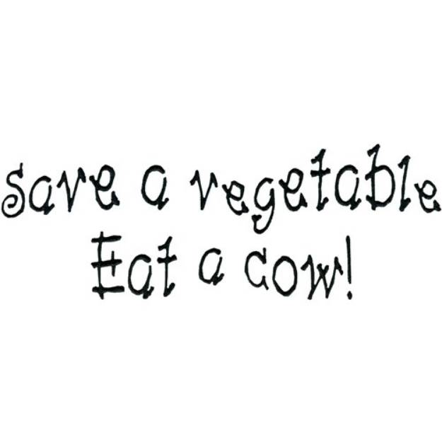 Picture of Eat a cow Machine Embroidery Design