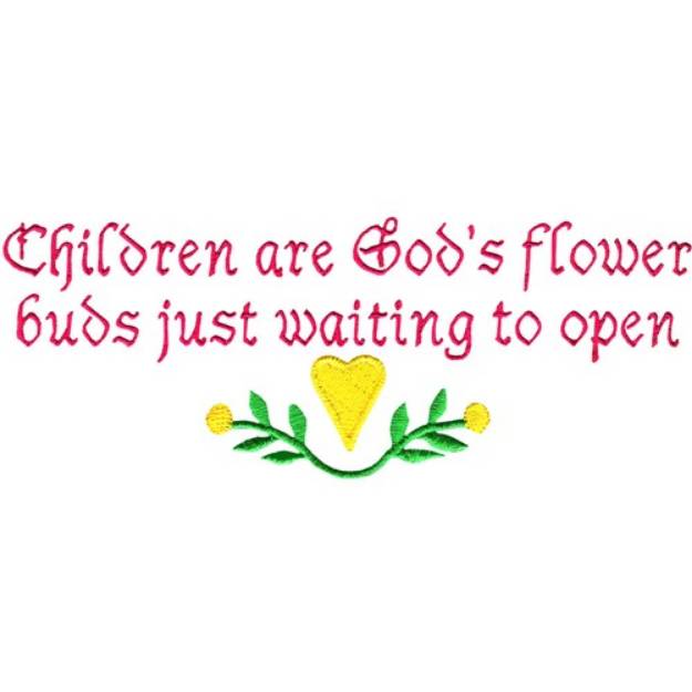 Picture of Gods Flower Buds Machine Embroidery Design