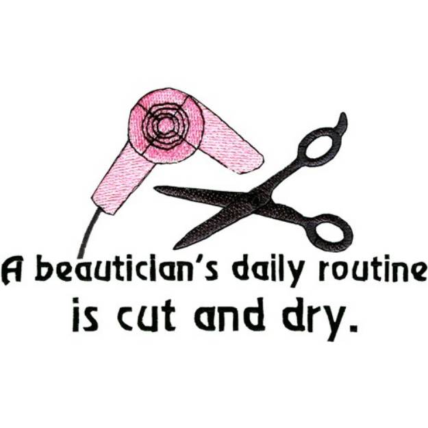 Picture of Beauticians Routine Machine Embroidery Design
