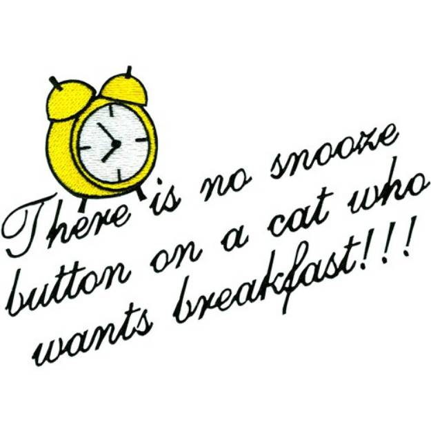 Picture of Snooze Button Machine Embroidery Design