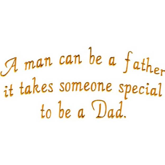 Picture of Special Dad Machine Embroidery Design
