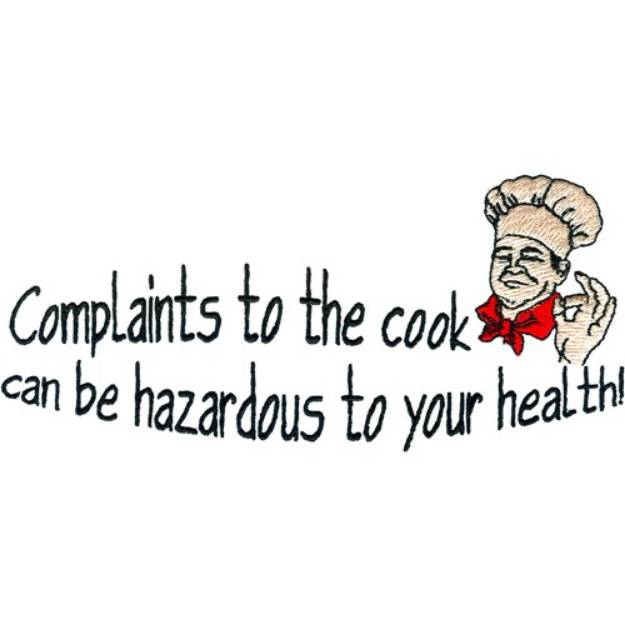Picture of Complaints Machine Embroidery Design