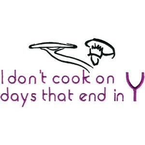 Picture of I Dont Cook Machine Embroidery Design