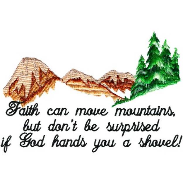 Picture of Faith moves mountains Machine Embroidery Design