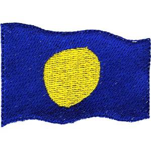 Picture of Palau Flag Machine Embroidery Design