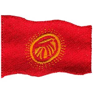 Picture of Kyrgyzstan Flag Machine Embroidery Design