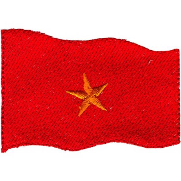 Picture of Vietnam Flag Machine Embroidery Design