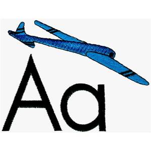 Picture of A is for Airplane Machine Embroidery Design