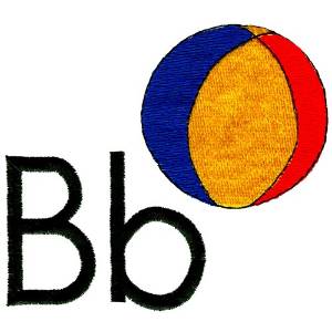 Picture of B is for Beachball Machine Embroidery Design